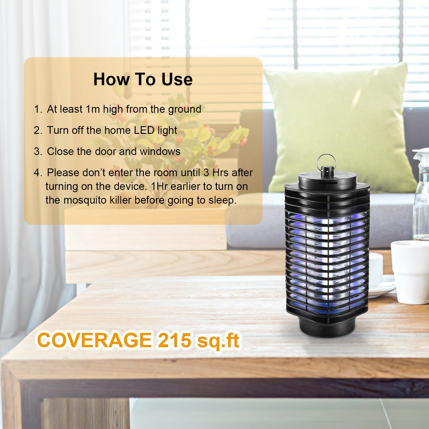 UV Solar Bug Zapper — 1,600 Sq Ft Coverage