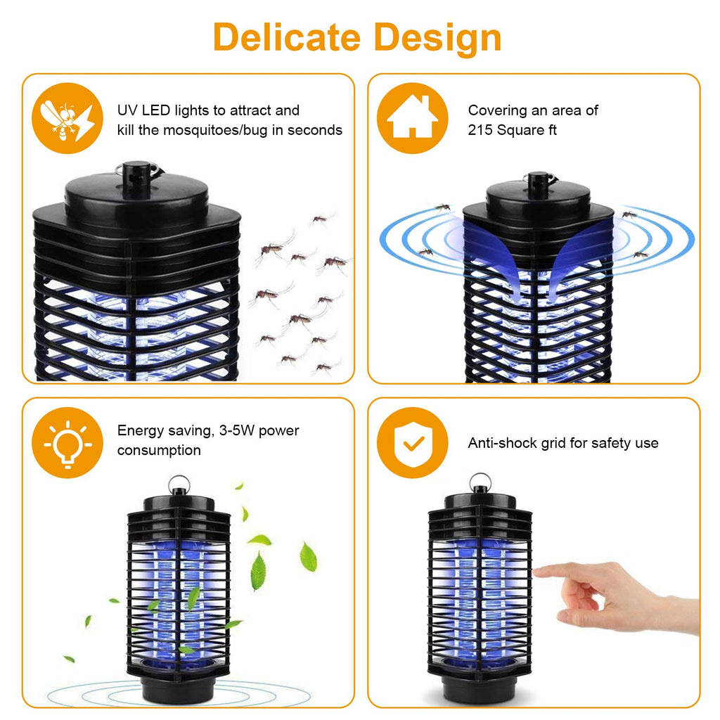 UV Solar Bug Zapper — 1,600 Sq Ft Coverage