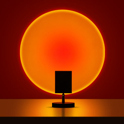 Aurora Wave Desk Lamp projecting on wall